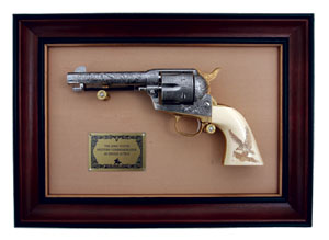 John Wayne Commemorative Single Action Colt .45 by Franklin Mint. Issued late 1980's