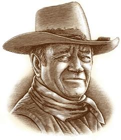 Drawing of John Wayne