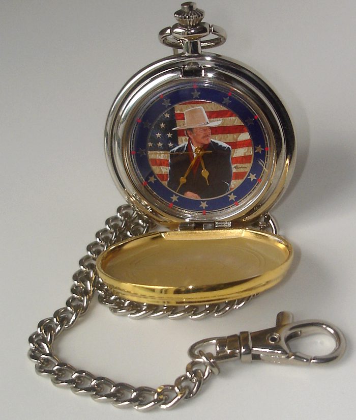 John Wayne American Collector Pocket Watch by Franklin Mint